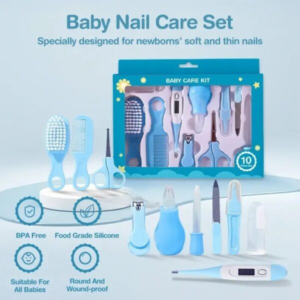 10 pcs Newborn Baby Nail Hair Kit Daily Care Infant Children Grooming Brush