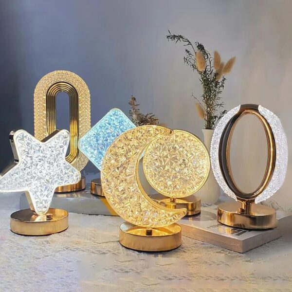 LED night light with 3D crystal touch control for children's room