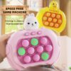 Electronic fast push bubble game handle toys pop up light fidget