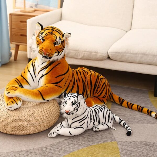 50-110cm Giant Realistic Tiger Plush Toys Soft Wild Animals