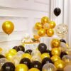 16 pieces of black metallic sequin balloons for birthday wedding graduation party balloon decorations