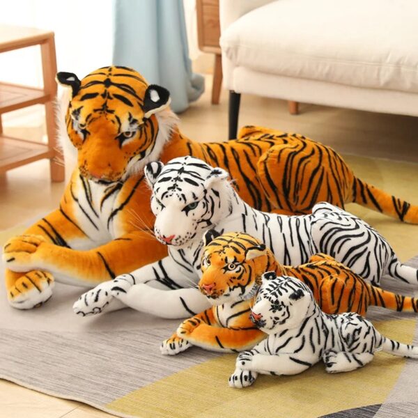 50-110cm Giant Realistic Tiger Plush Toys Soft Wild Animals
