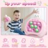 Electronic fast push bubble game handle toys pop up light fidget