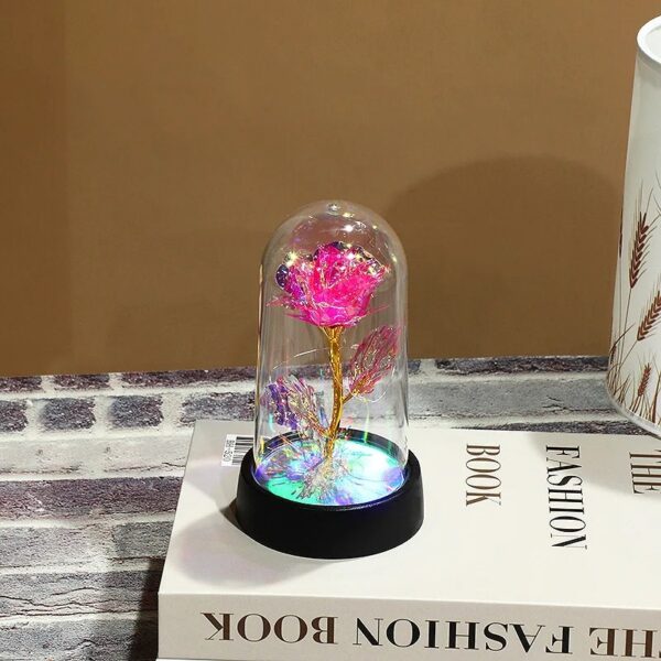 1 pc Hot LED Enchanted Galaxy Pink Eternal Beauty Rose with Fairy Lights