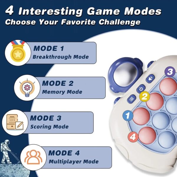 Electronic fast push bubble game handle toys pop up light fidget