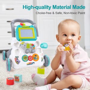 Cartoon Baby Push Walker Toy with Music