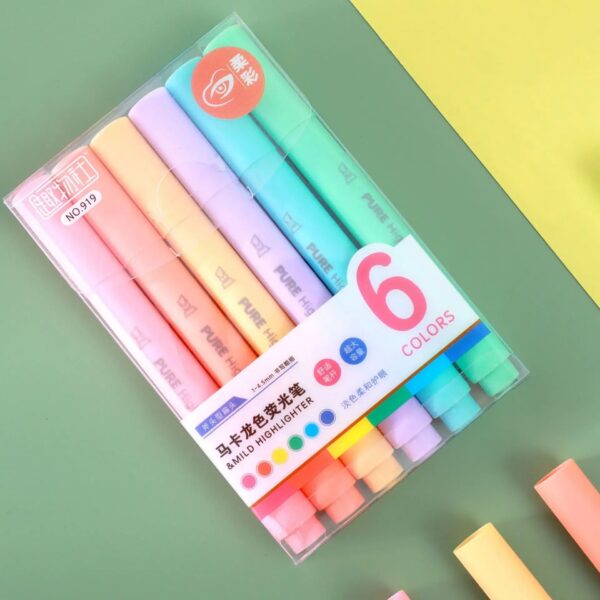 6-Piece Pastel Illuminating Pen Set