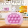Electronic fast push bubble game handle toys pop up light fidget
